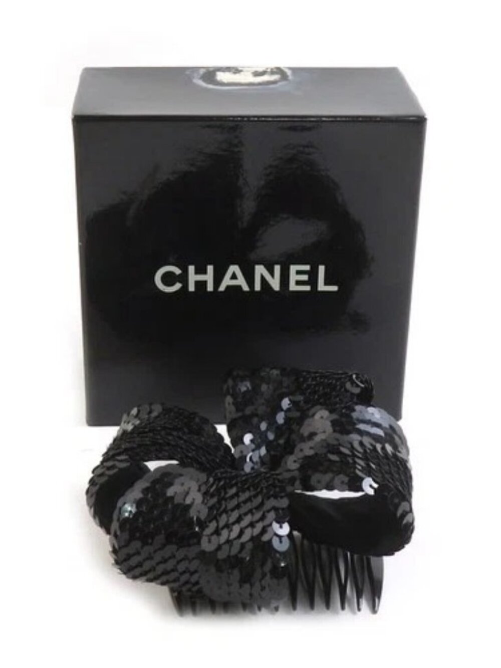 Auth CHANEL Hair Accessory Black Sequin - e61042a - Picture 7 of 8